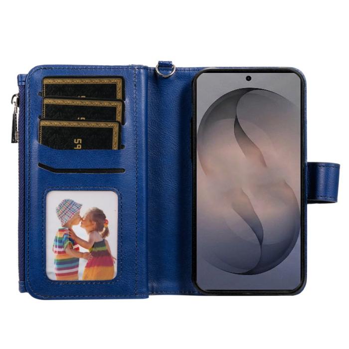 OEM - Plånboksfodral för Samsung Galaxy S26 Magnetiskt Konstläder - Blå