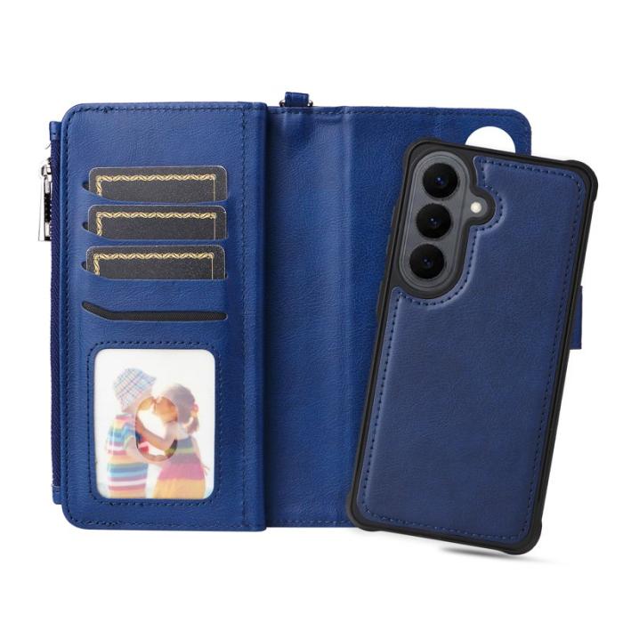 OEM - Plånboksfodral för Samsung Galaxy S26 Magnetiskt Konstläder - Blå