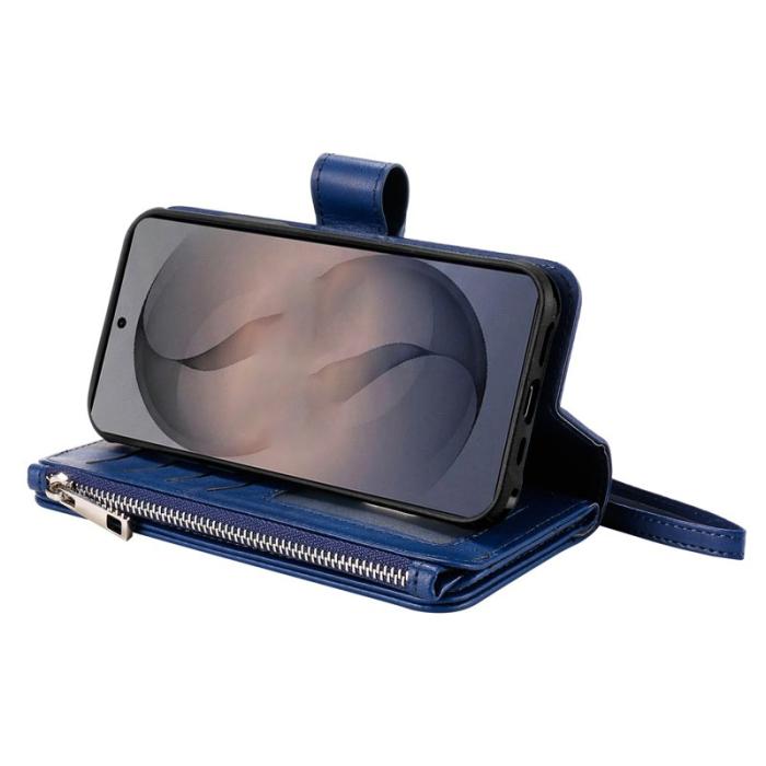 OEM - Plånboksfodral för Samsung Galaxy S26 Magnetiskt Konstläder - Blå