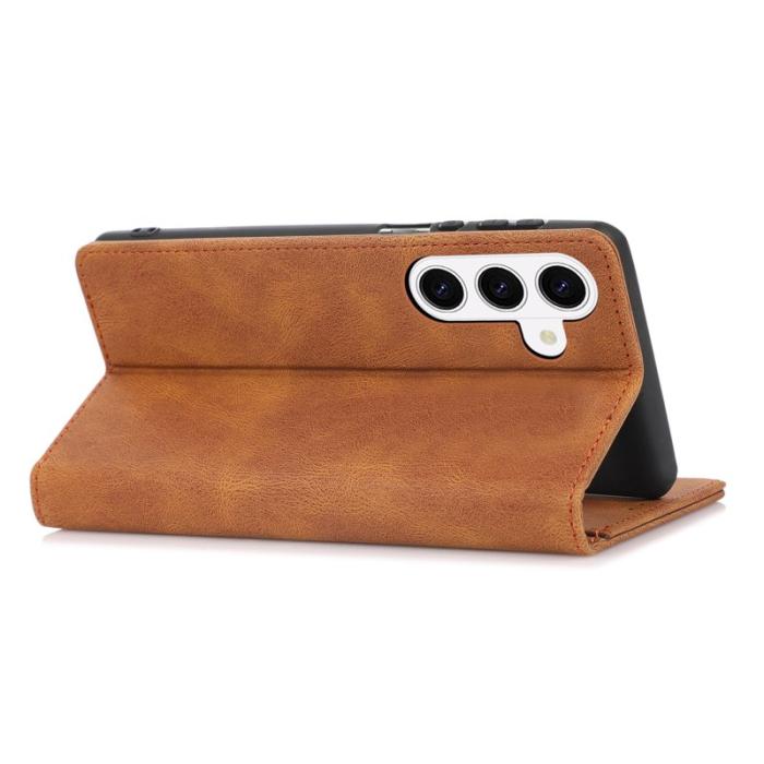OEM - Plånboksfodral för Samsung Galaxy S26 Magnetiskt Konstläder - Brun