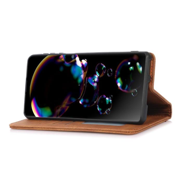 OEM - Plånboksfodral för Samsung Galaxy S26 Magnetiskt Konstläder - Brun