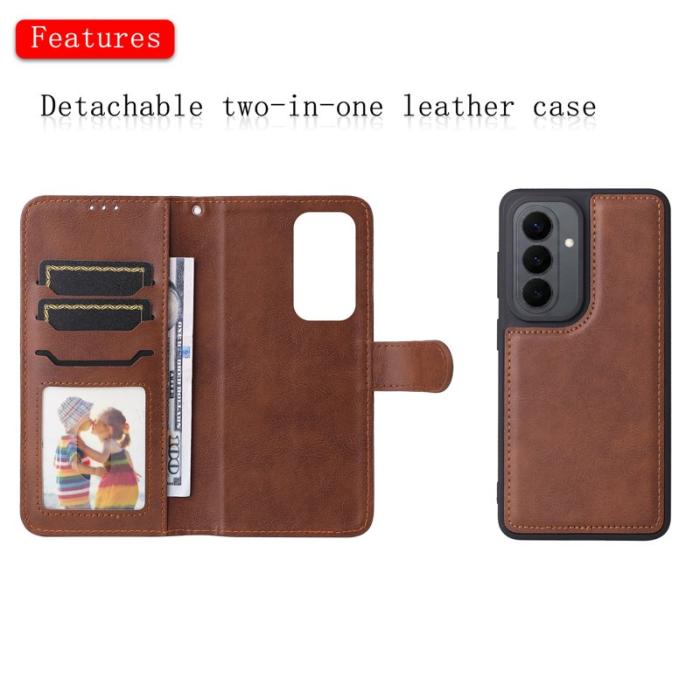 OEM - Plånboksfodral för Samsung Galaxy S26 Magnetiskt Konstläder - Brun