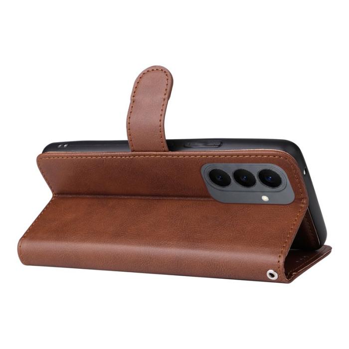 OEM - Plånboksfodral för Samsung Galaxy S26 Magnetiskt Konstläder - Brun