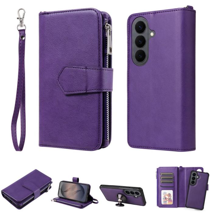 OEM - Plånboksfodral för Samsung Galaxy S26 Magnetiskt Konstläder - Lila