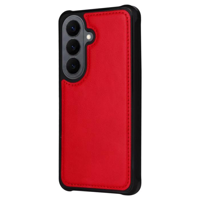 OEM - Plånboksfodral för Samsung Galaxy S26 Magnetiskt Konstläder - Röd