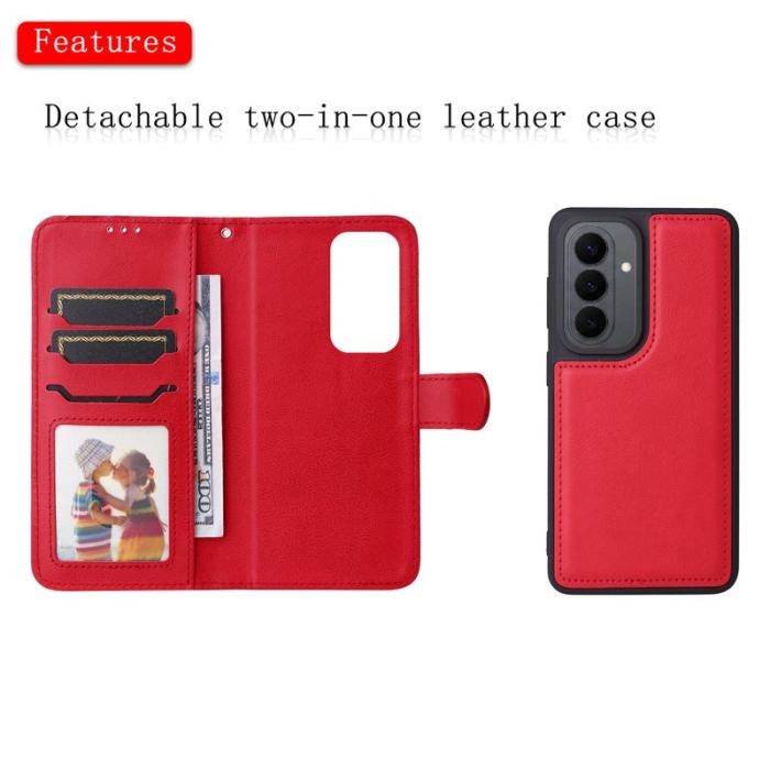 OEM - Plånboksfodral för Samsung Galaxy S26 Magnetiskt Konstläder - Röd