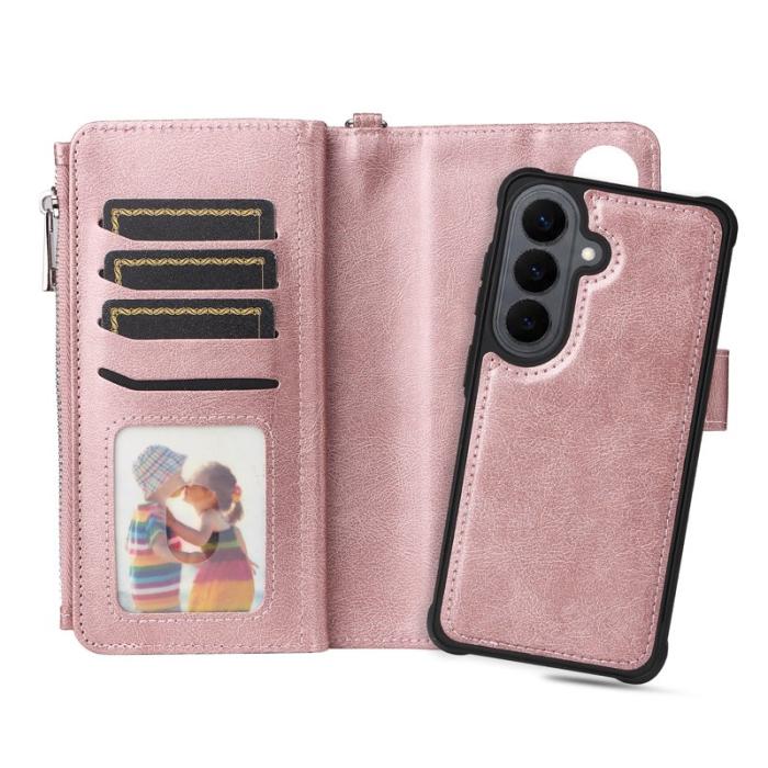 OEM - Plånboksfodral för Samsung Galaxy S26 Magnetiskt Konstläder - Roséguld