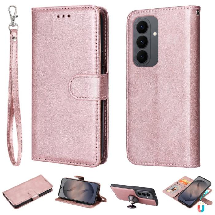 OEM - Plånboksfodral för Samsung Galaxy S26 Magnetiskt Konstläder - Roséguld