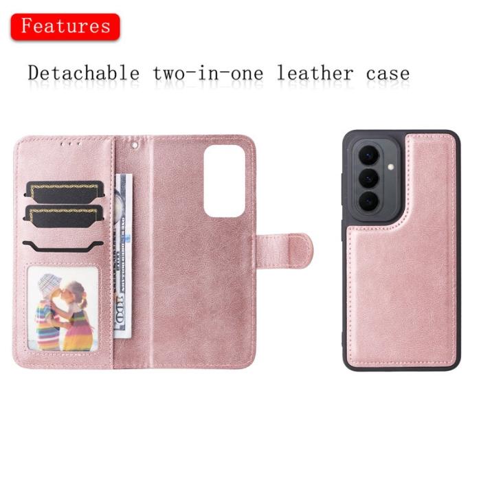 OEM - Plånboksfodral för Samsung Galaxy S26 Magnetiskt Konstläder - Roséguld