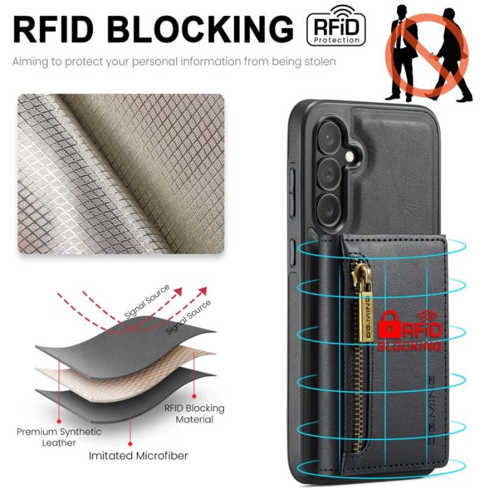 DG.MING - DG.Ming Mobilfodral för Samsung Galaxy S26 Magnetiskt Konstläder - Svart