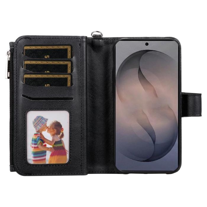 OEM - Plånboksfodral för Samsung Galaxy S26 Magnetiskt Konstläder - Svart