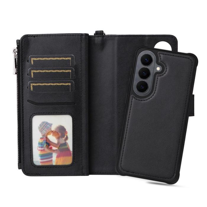 OEM - Plånboksfodral för Samsung Galaxy S26 Magnetiskt Konstläder - Svart