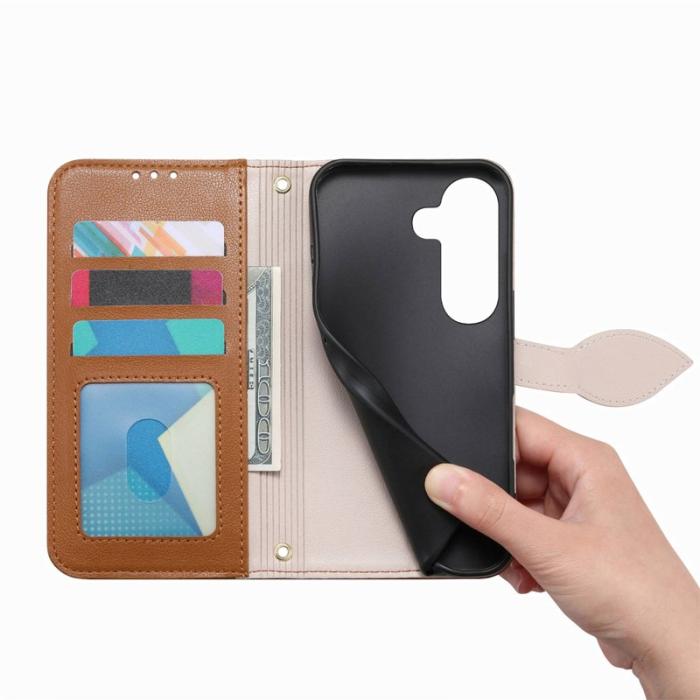 OEM - Mobilfodral för Samsung Galaxy S26 Magnetiskt Konstläder - Brun