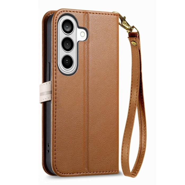 OEM - Mobilfodral för Samsung Galaxy S26 Magnetiskt Konstläder - Brun