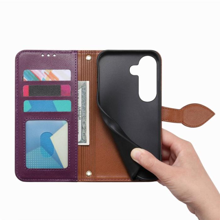 OEM - Mobilfodral för Samsung Galaxy S26 Magnetiskt Konstläder - Lila