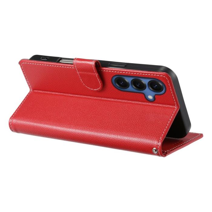 OEM - Plånboksfodral för Samsung Galaxy S26 Magnetiskt Konstläder - Röd
