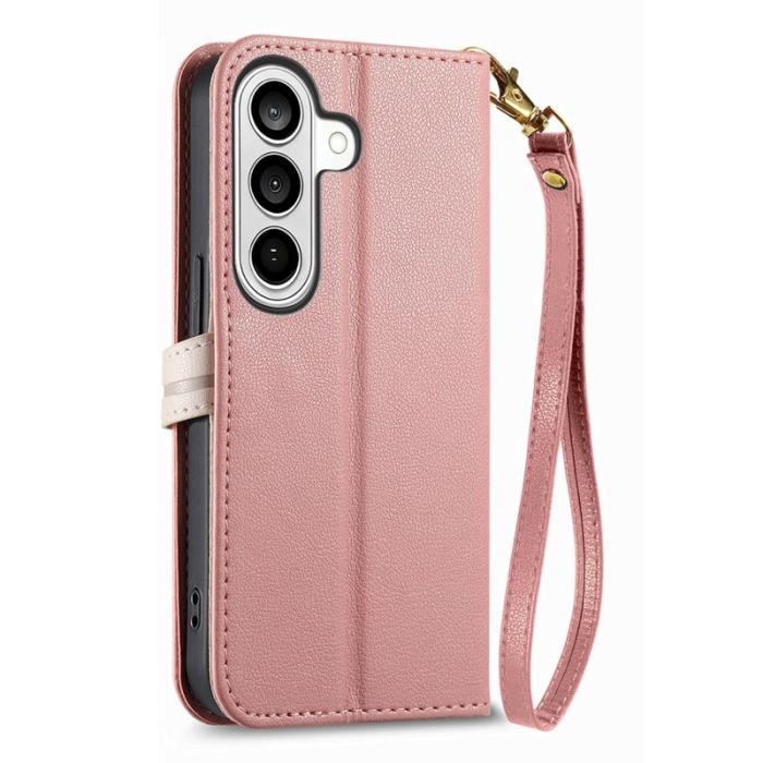 OEM - Mobilfodral för Samsung Galaxy S26 Magnetiskt Konstläder - Roséguld