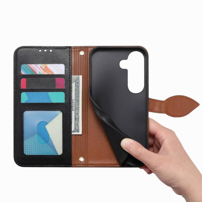 OEM - Mobilfodral för Samsung Galaxy S26 Magnetiskt Konstläder - Svart