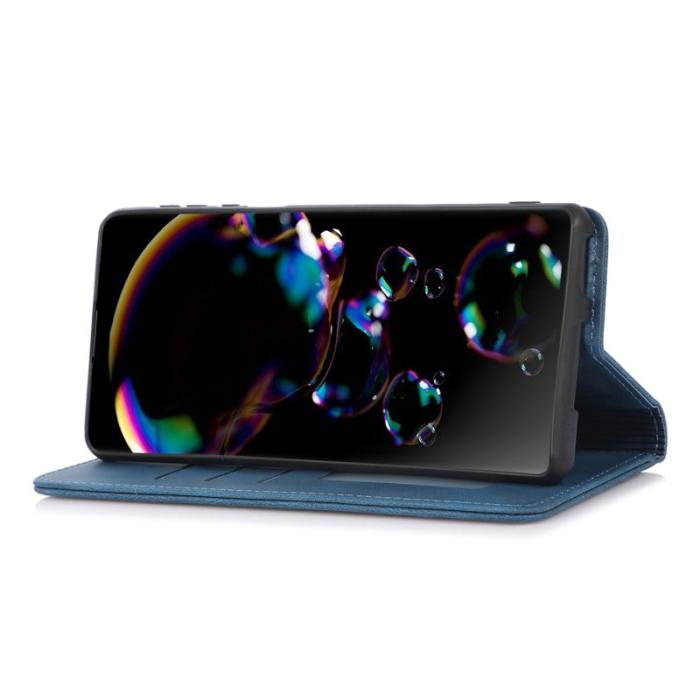 OEM - Plånboksfodral för Samsung Galaxy S26 Magnetiskt stängning Konstläder - Blå