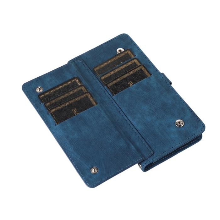 OEM - Mobilfodral för Samsung Galaxy S26 Plus 9 Kortfack Konstläder - Blå