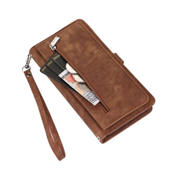 OEM - Mobilfodral för Samsung Galaxy S26 Plus 9 Kortfack Konstläder - Brun