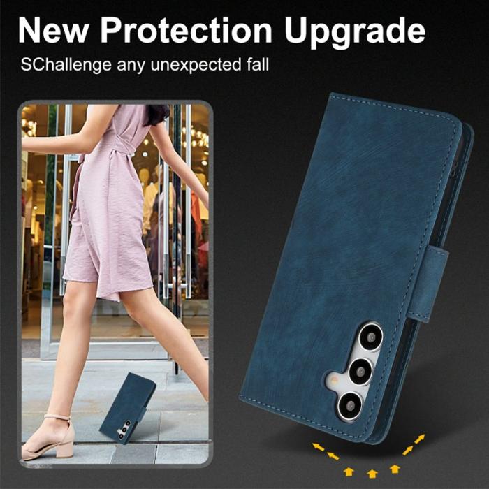 OEM - Plånboksfodral för Samsung Galaxy S26 Plus Konstläder - Blå