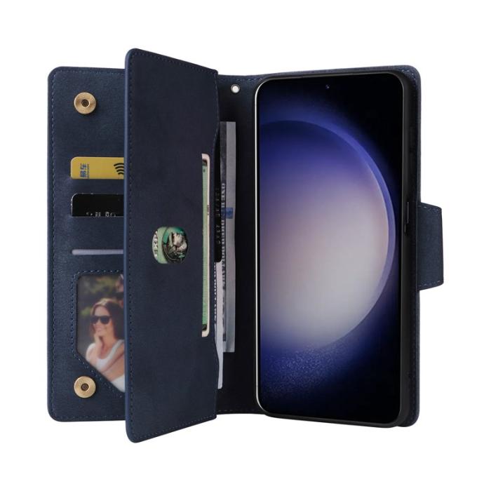 OEM - Plånboksfodral för Samsung Galaxy S26 Plus Konstläder - Blå