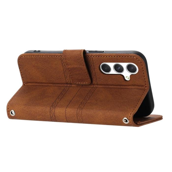 OEM - Plånboksfodral för Samsung Galaxy S26 Plus Konstläder - Brun