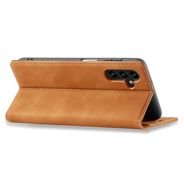 LC.imeeke - LC.IMEEKE Plånboksfodral för Samsung Galaxy S26 Plus Konstläder - Brun