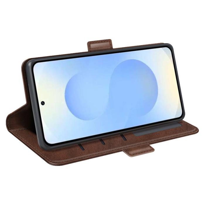 OEM - Plånboksfodral för Samsung Galaxy S26 Plus Konstläder - Brun