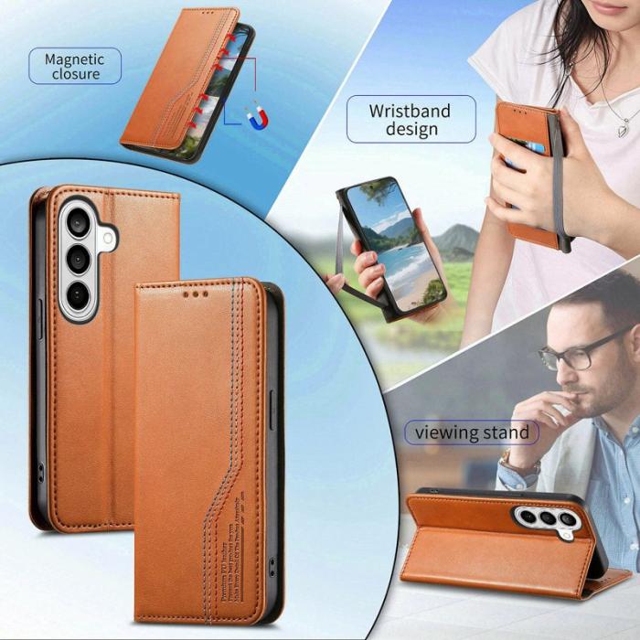 OEM - Plånboksfodral för Samsung Galaxy S26 Plus Konstläder - Brun