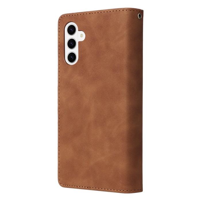 OEM - Plånboksfodral för Samsung Galaxy S26 Plus Konstläder Flera kortfack - Brun