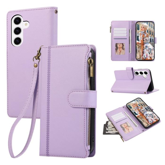 OEM - Mobilfodral för Samsung Galaxy S26 Plus Konstläder Flera kortfack - Lila