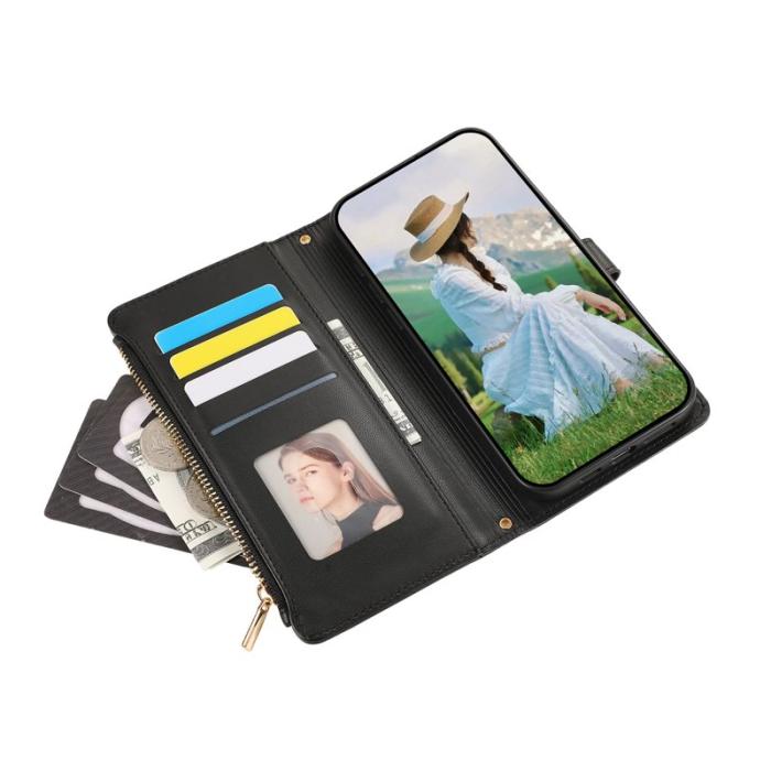 OEM - Mobilfodral för Samsung Galaxy S26 Plus Konstläder Flera kortfack - Svart