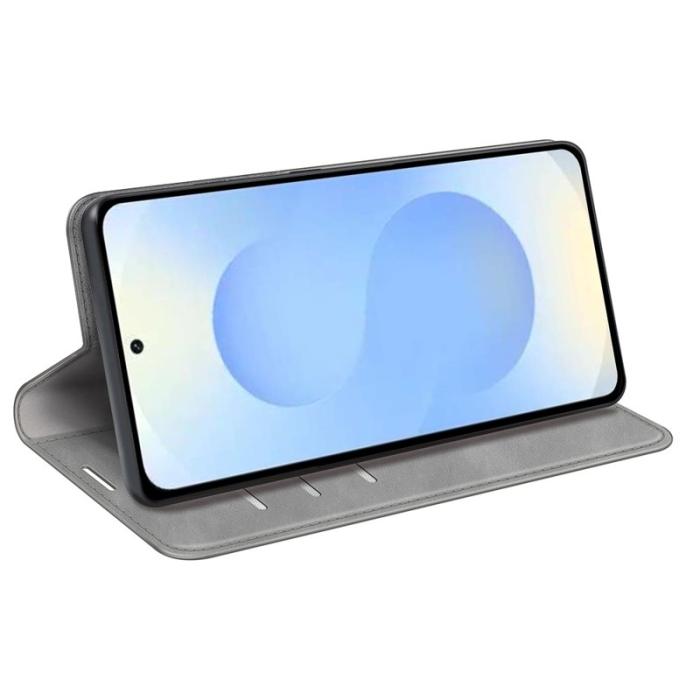 OEM - Plånboksfodral för Samsung Galaxy S26 Plus Konstläder - Grå