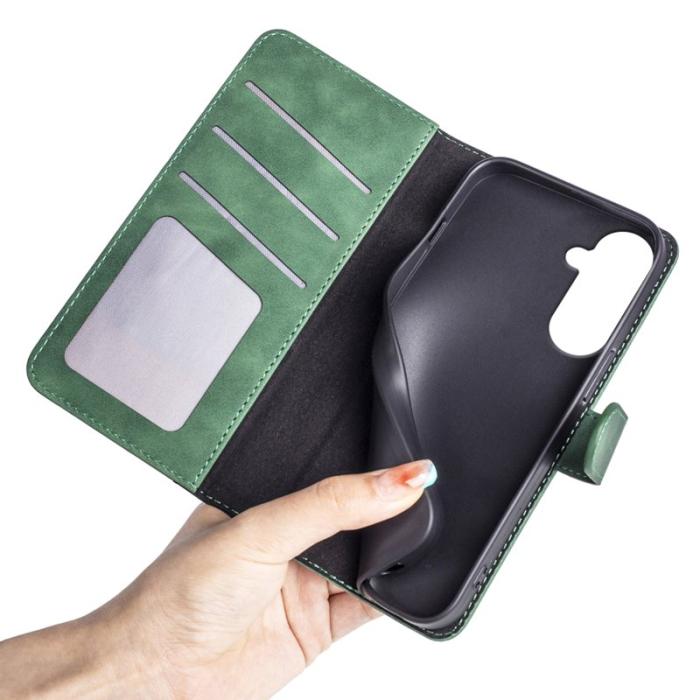 OEM - Plånboksfodral för Samsung Galaxy S26 Plus Konstläder - Grön