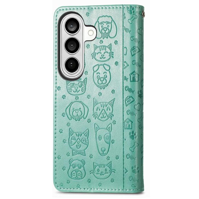 OEM - Plånboksfodral för Samsung Galaxy S26 Plus Konstläder - Grön