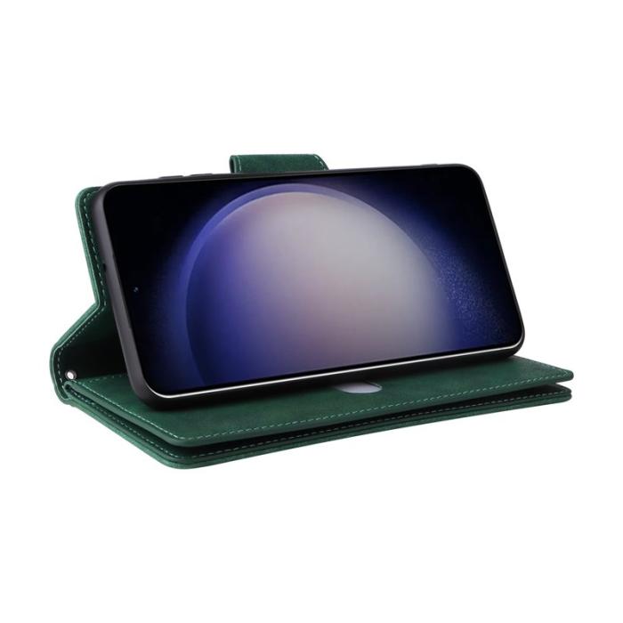 OEM - Plånboksfodral för Samsung Galaxy S26 Plus Konstläder - Grön