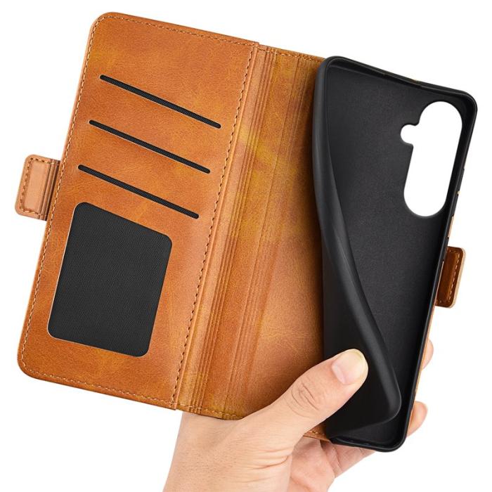 OEM - Plånboksfodral för Samsung Galaxy S26 Plus Konstläder - Gul