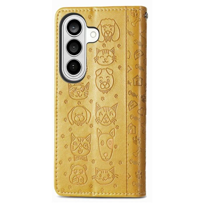 OEM - Plånboksfodral för Samsung Galaxy S26 Plus Konstläder - Gul