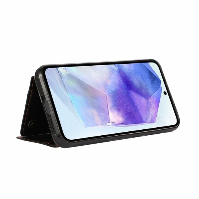 OEM - Plånboksfodral för Samsung Galaxy S26 Plus Konstläder Kickstand - Svart