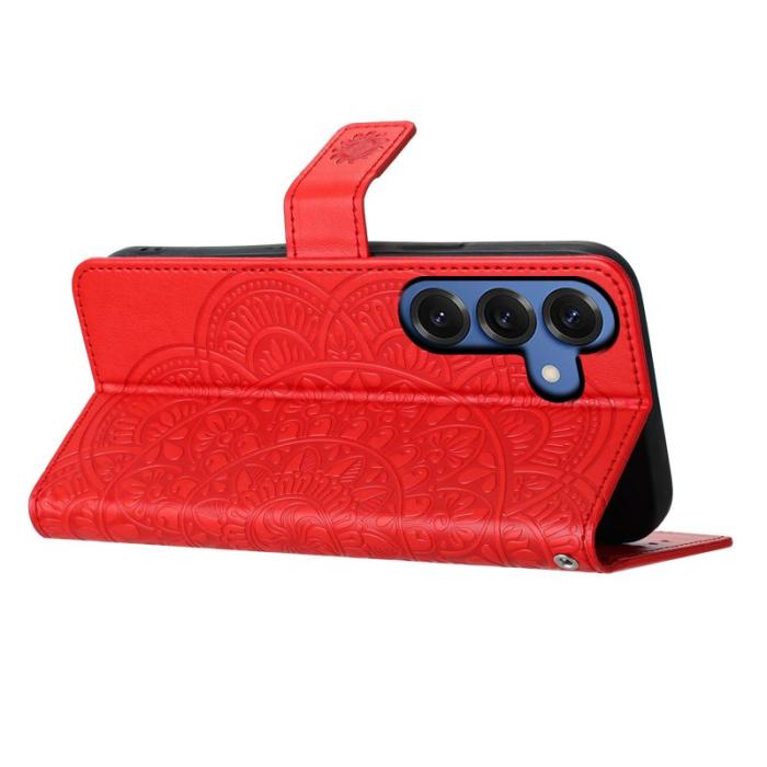 OEM - Mobilfodral för Samsung Galaxy S26 Plus Konstläder Kortfack - Röd