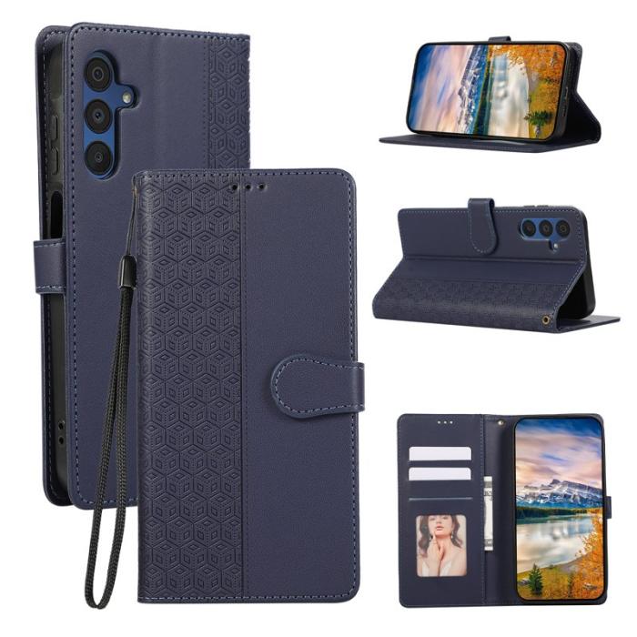 OEM - Mobilfodral för Samsung Galaxy S26 Plus Konstläder med handledsrem - Blå