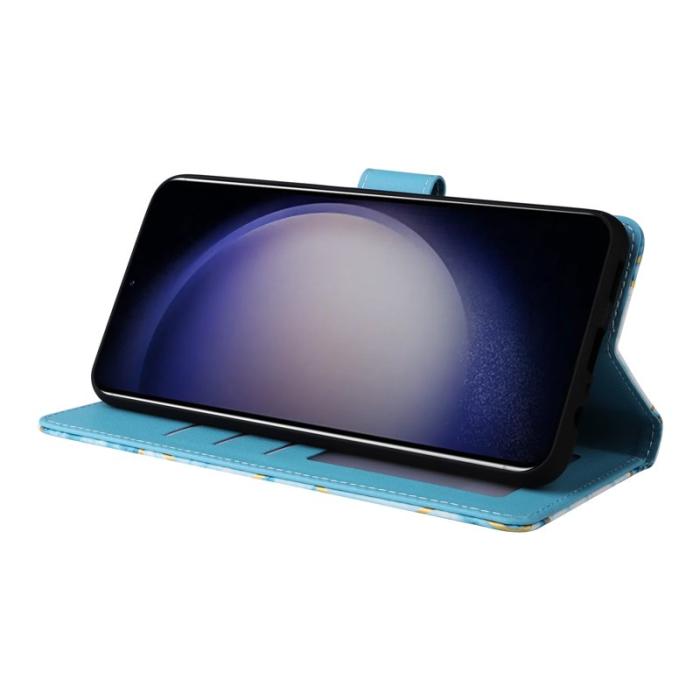 OEM - Mobilfodral för Samsung Galaxy S26 Plus Konstläder med handledsrem - Blå