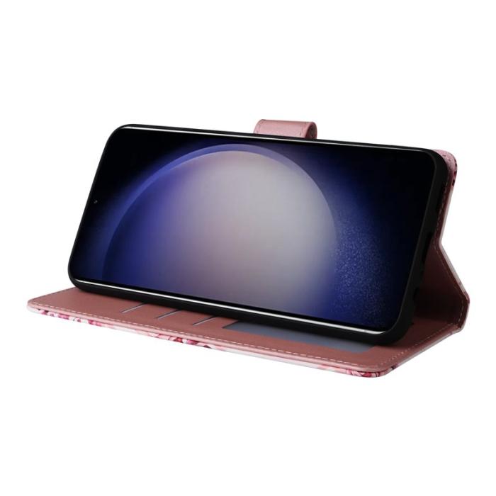 OEM - Mobilfodral för Samsung Galaxy S26 Plus Konstläder med handledsrem - Roséguld