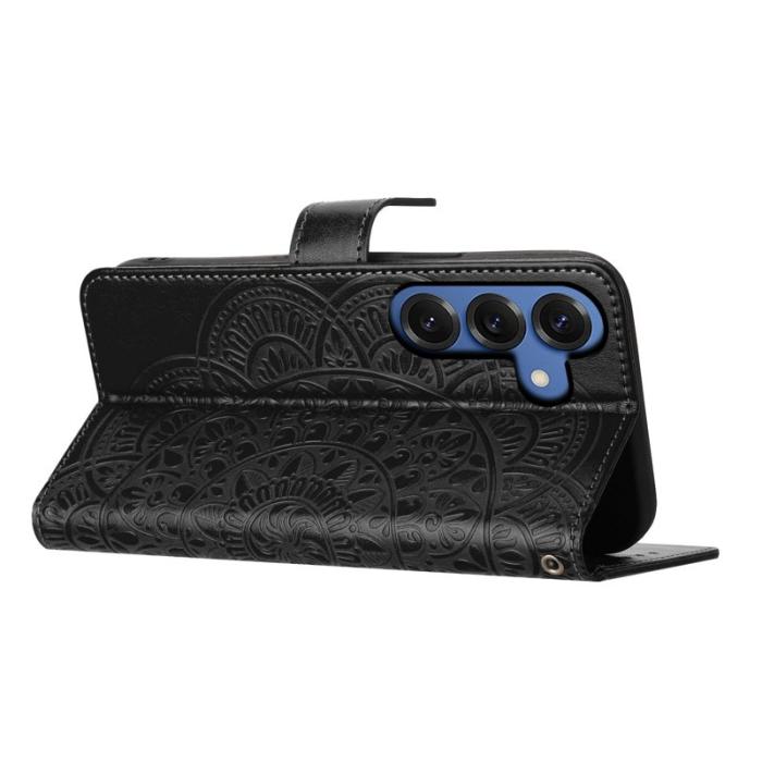 OEM - Mobilfodral för Samsung Galaxy S26 Plus Konstläder med kortfack - Svart