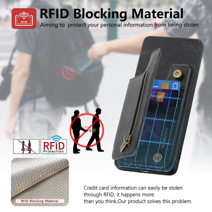 OEM - Mobilfodral för Samsung Galaxy S26 Plus Konstläder med kortfack - Svart