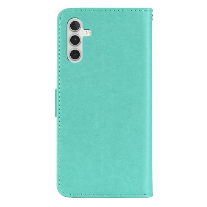 OEM - Plånboksfodral för Samsung Galaxy S26 Plus Konstläder med rem - Cyan