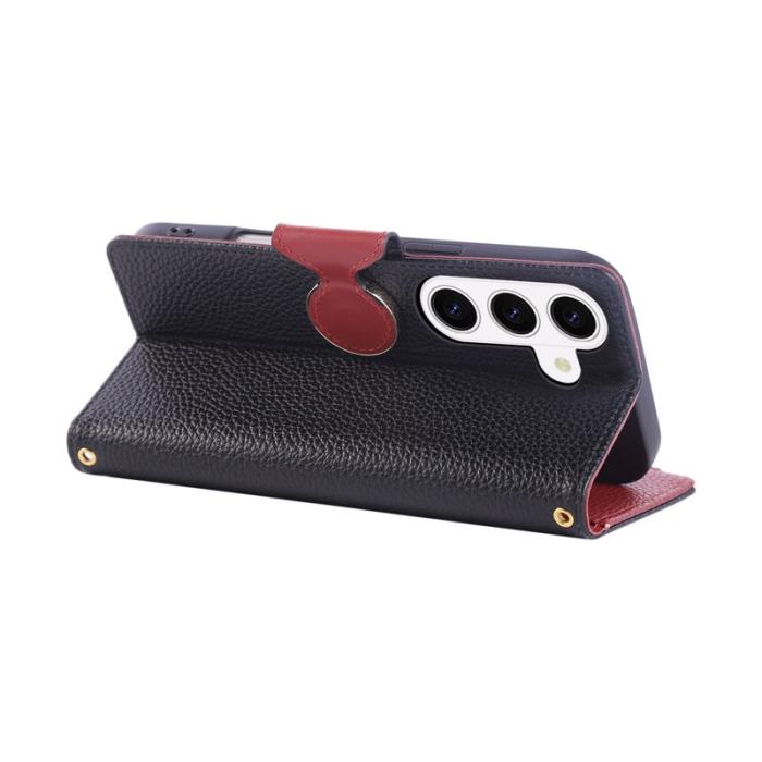 OEM - Plånboksfodral för Samsung Galaxy S26 Plus Konstläder med rem - Svart