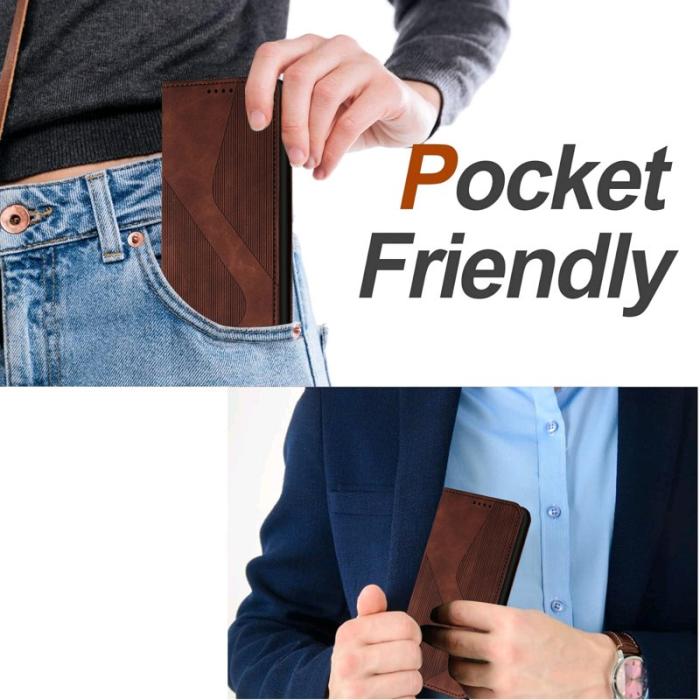 OEM - Plånboksfodral för Samsung Galaxy S26 Plus Konstläder med ställ - Brun